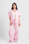 WOMEN LINEN-LOOK SHIRT