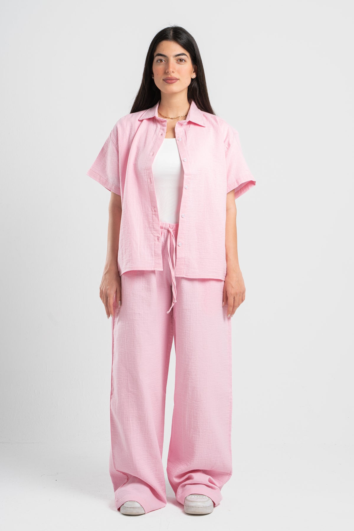 WOMEN LINEN-LOOK PANTS