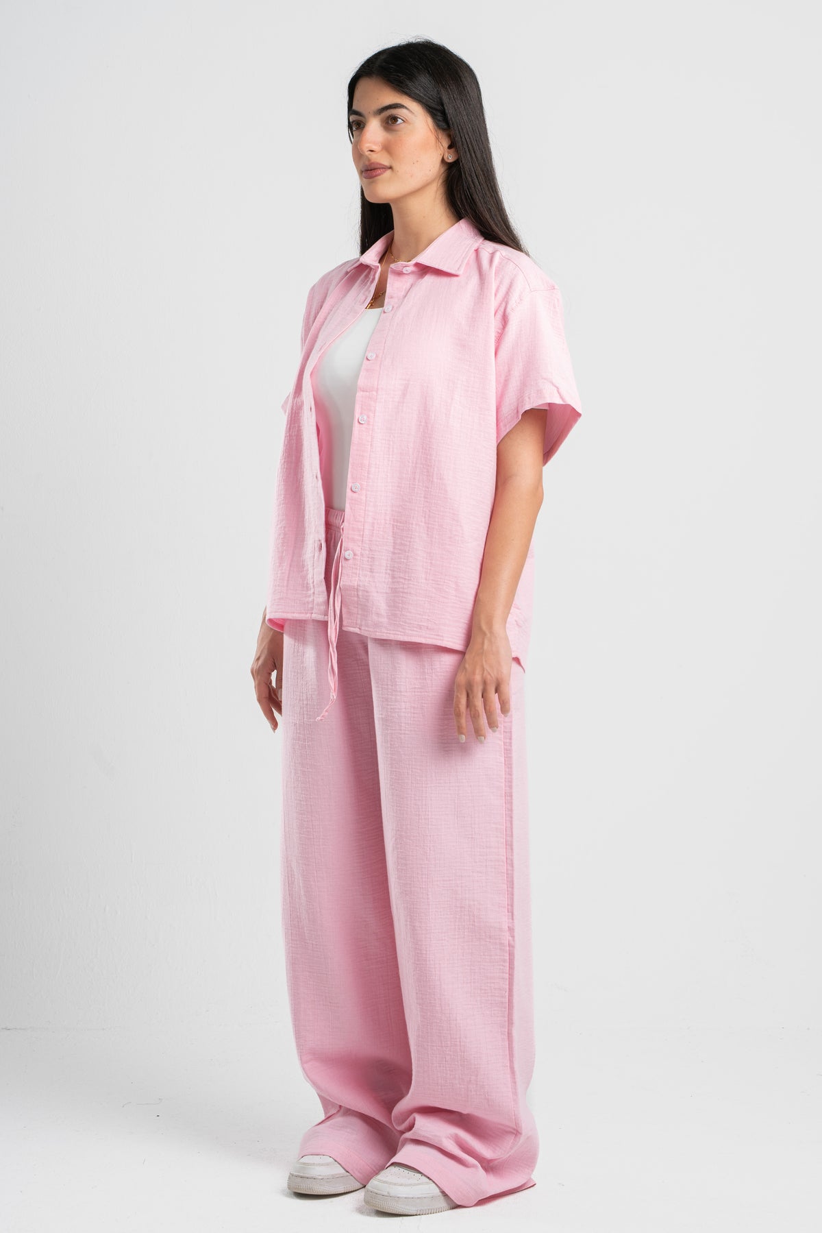 WOMEN LINEN-LOOK PANTS