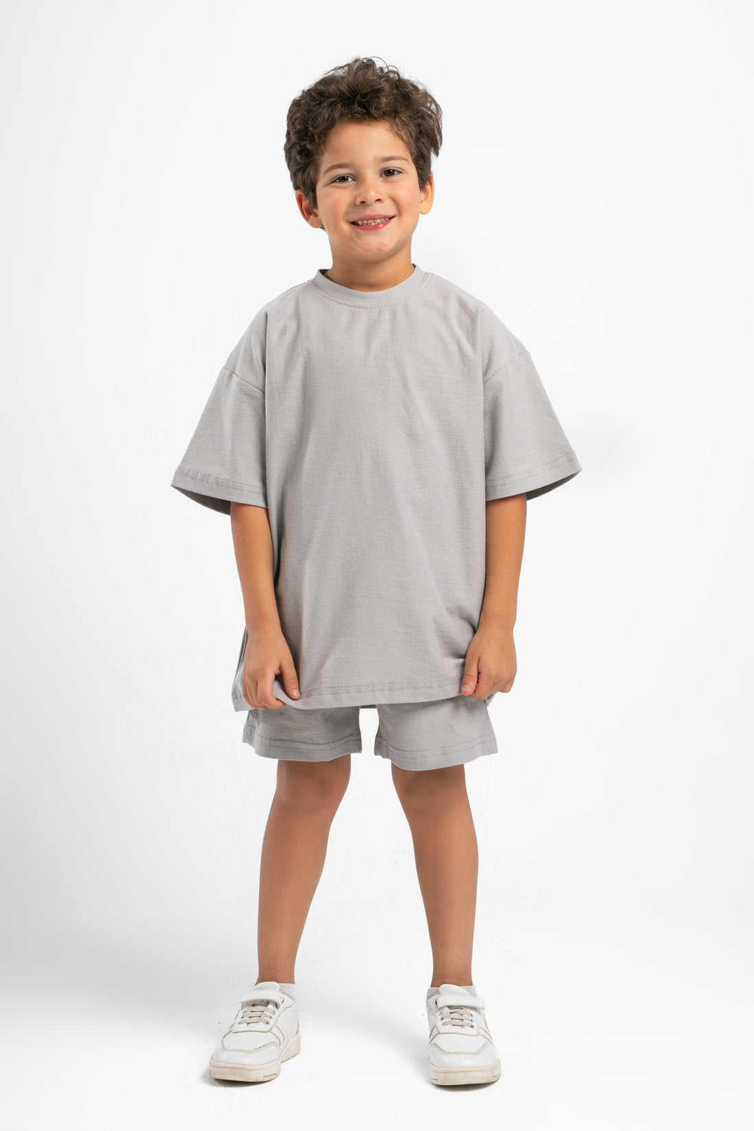 LIGHT GREY LITTLE ONES DUSTY BOX-TEE