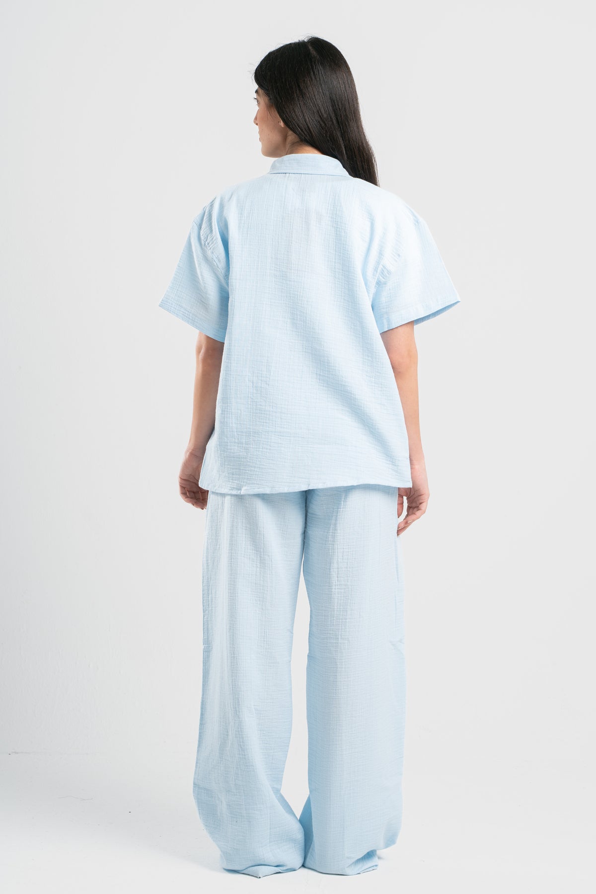 WOMEN LINEN-LOOK SHIRT