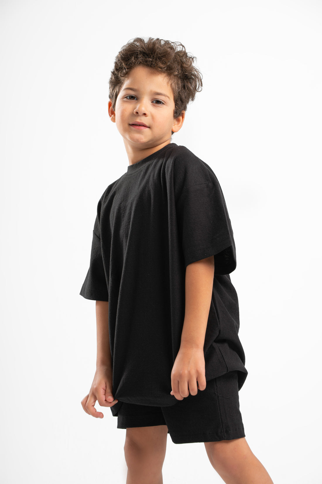 BLACK LITTLE ONES DUSTY BOX-TEE