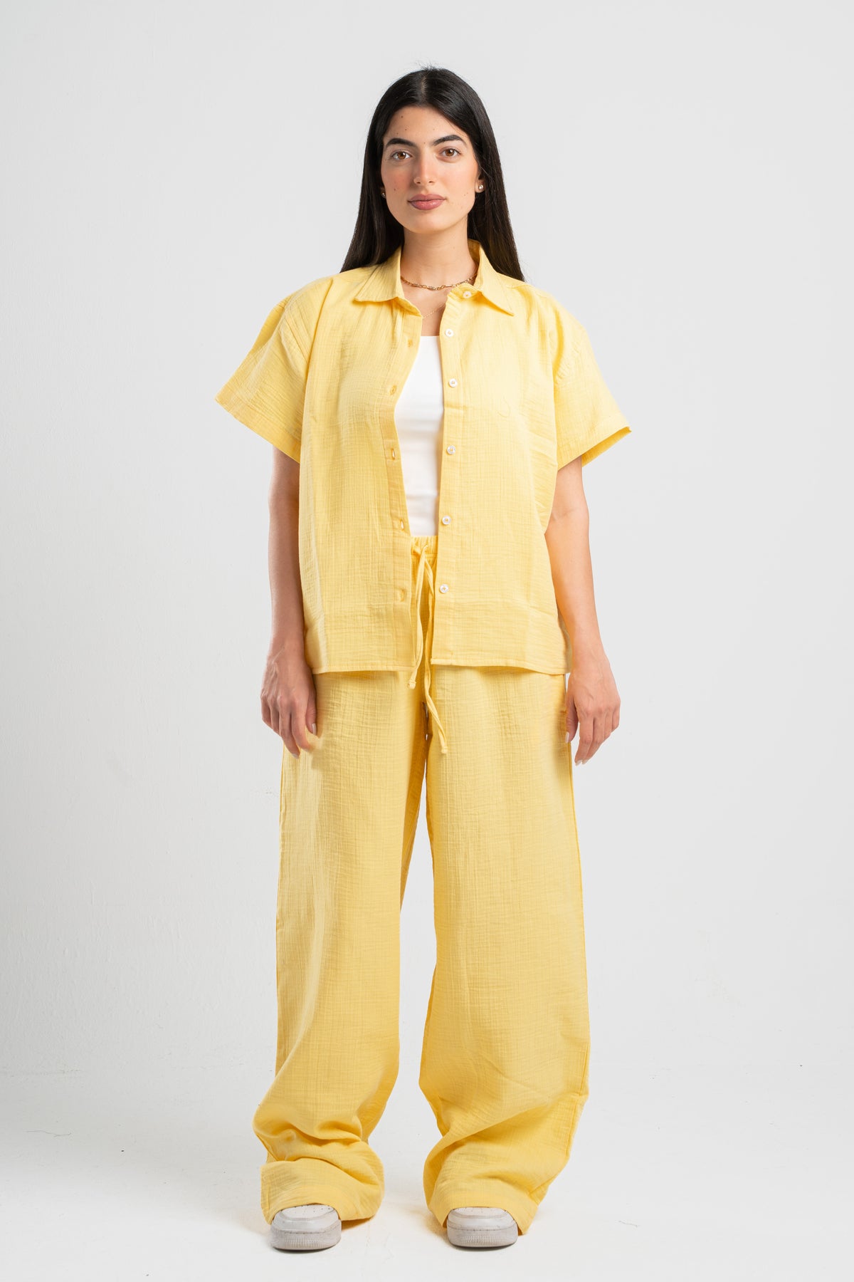 WOMEN LINEN-LOOK PANTS