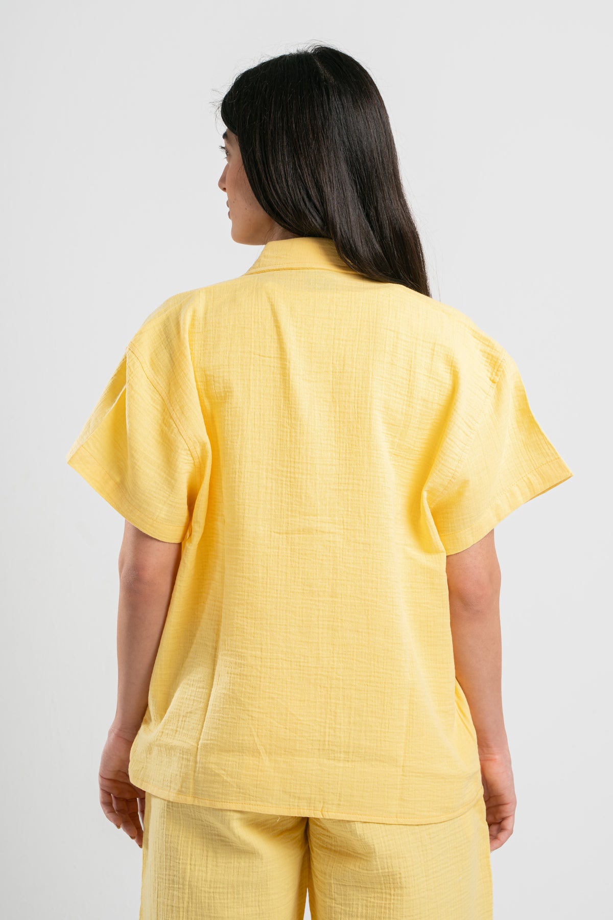 WOMEN LINEN-LOOK SHIRT