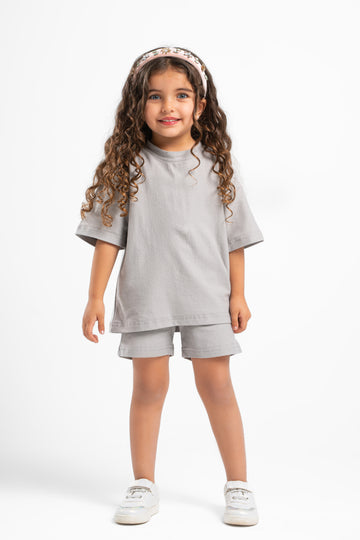 LIGHT GREY LITTLE ONES DUSTY SHORT