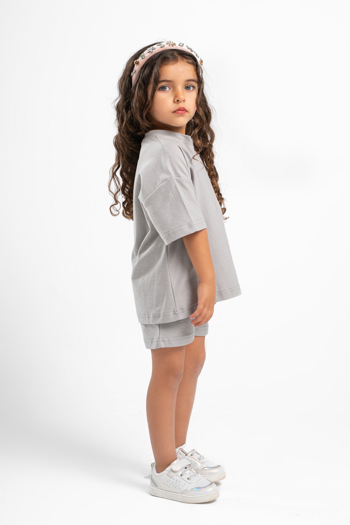 LIGHT GREY LITTLE ONES DUSTY SHORT
