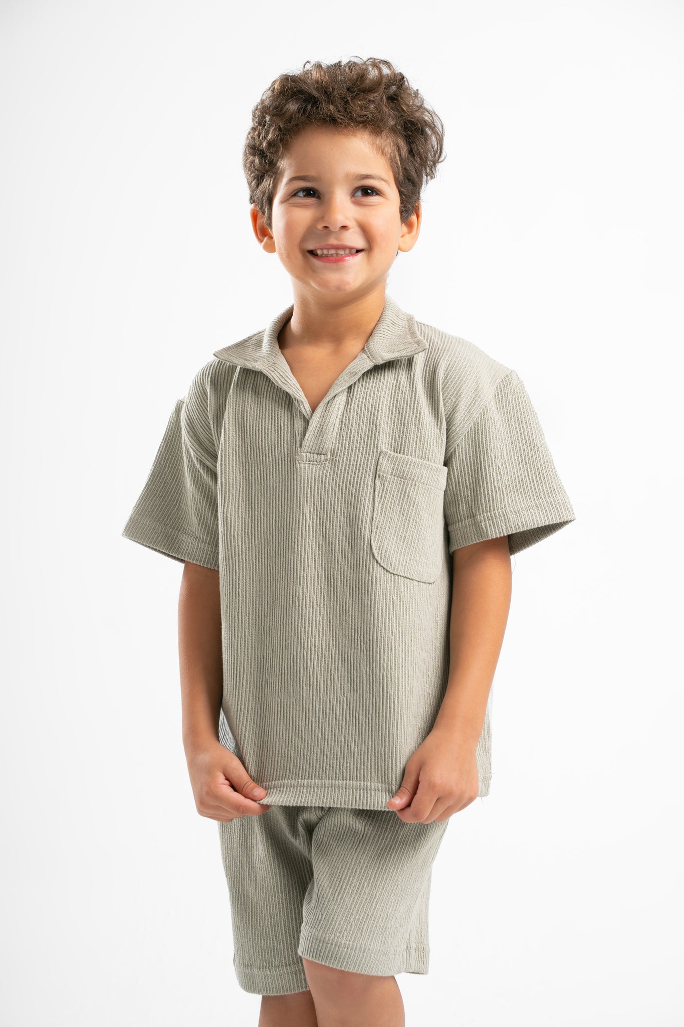 MINT GREEN LITTLE ONES RIDGED BOX-TEE