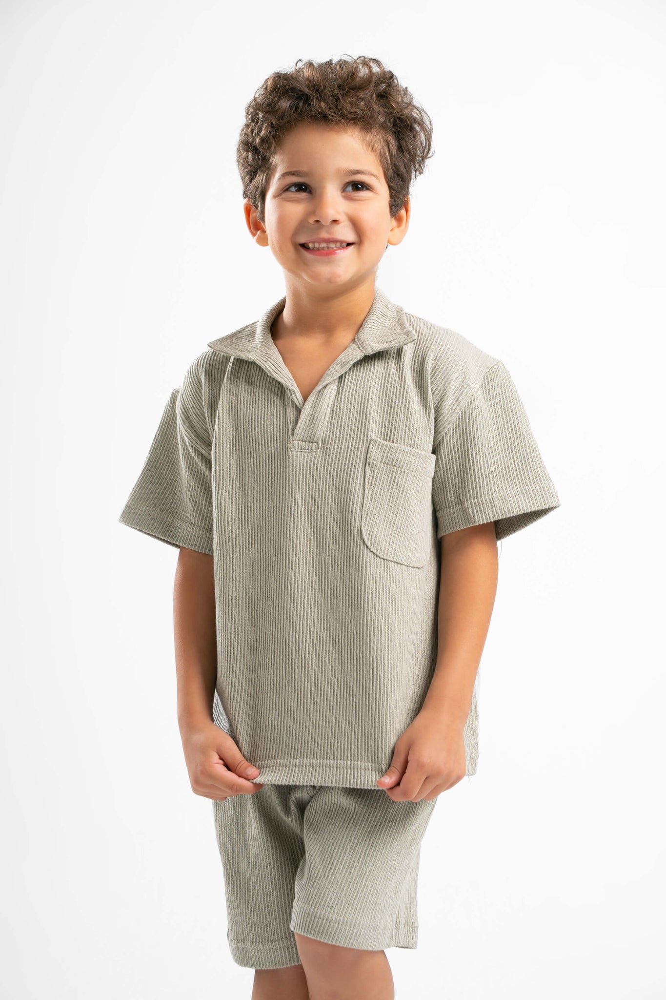 MINT GREEN LITTLE ONES RIDGED BOX-TEE