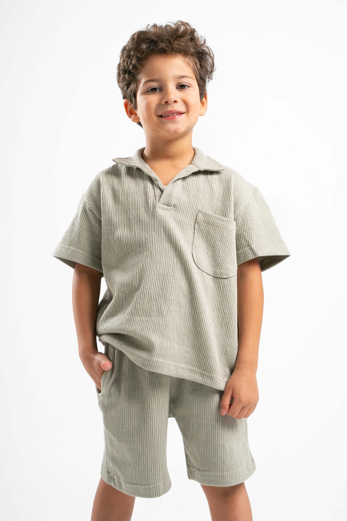 MINT GREEN LITTLE ONES RIDGED BOX-TEE