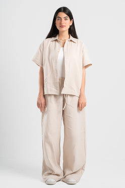WOMEN LINEN-LOOK PANTS