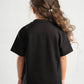BLACK LITTLE ONES OPEN COLLAR POLO