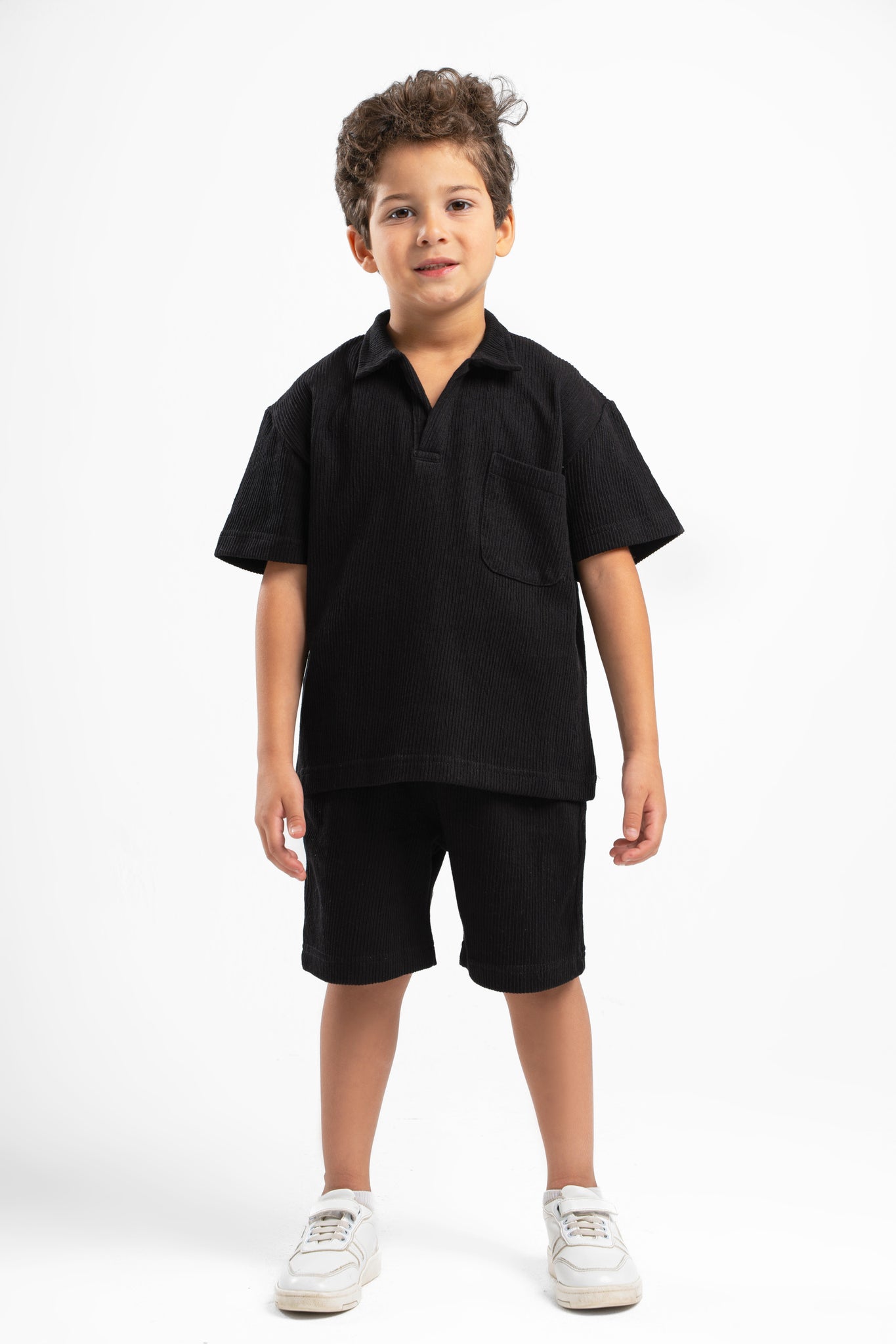 BLACK LITTLE ONES RIDGED SHORT