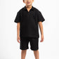 BLACK LITTLE ONES RIDGED SHORT