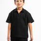 BLACK LITTLE ONES RIDGED BOX-TEE