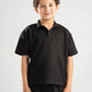 BLACK LITTLE ONES OPEN COLLAR POLO