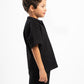 BLACK LITTLE ONES RIDGED BOX-TEE