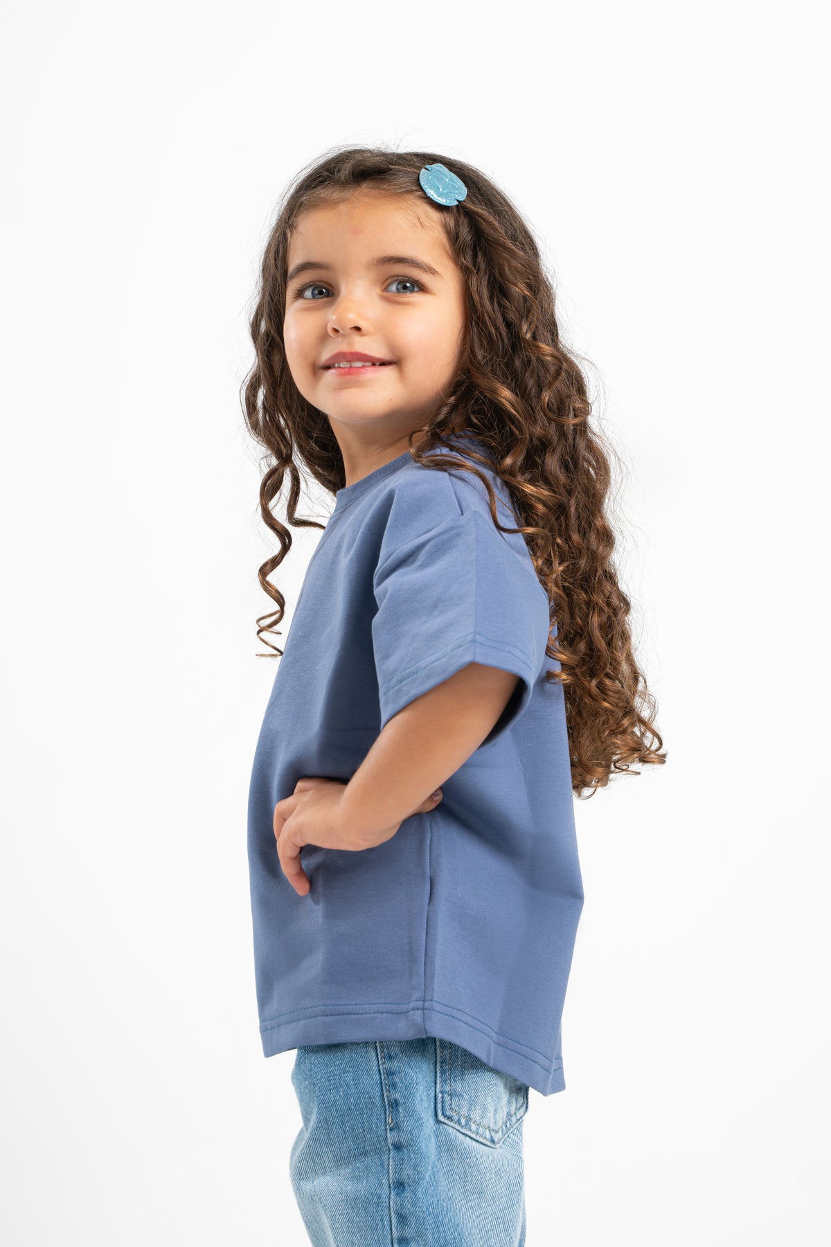 LIGHT NAVY LITTLE ONES SUMMER MELTON BOX-TEE