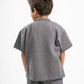 DARK GREY LITTLE ONES RIDGED BOX-TEE