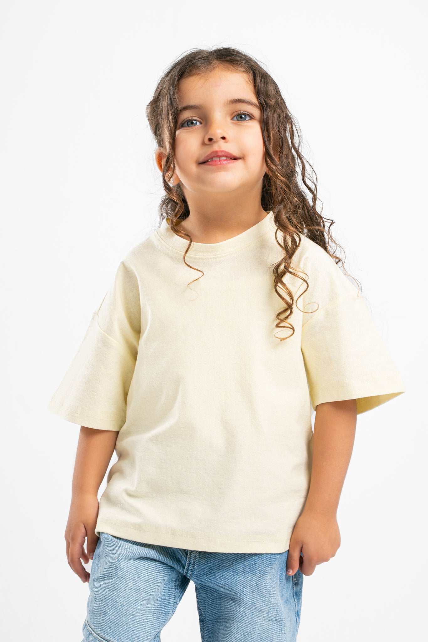 BUTTERMILK YELLOW LITTLE ONES DUSTY BOX-TEE