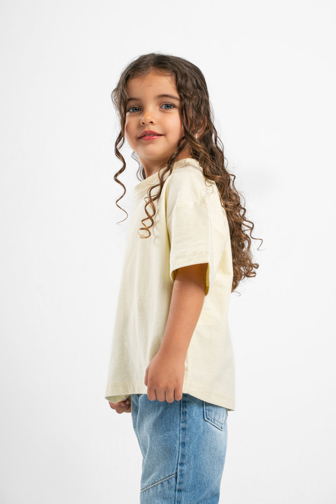 BUTTERMILK YELLOW LITTLE ONES DUSTY BOX-TEE