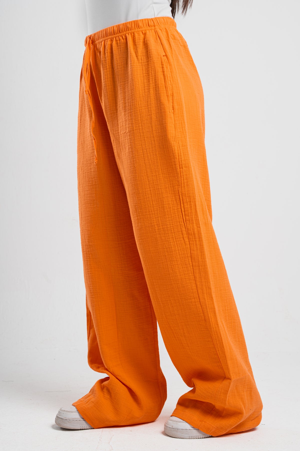 WOMEN LINEN-LOOK PANTS