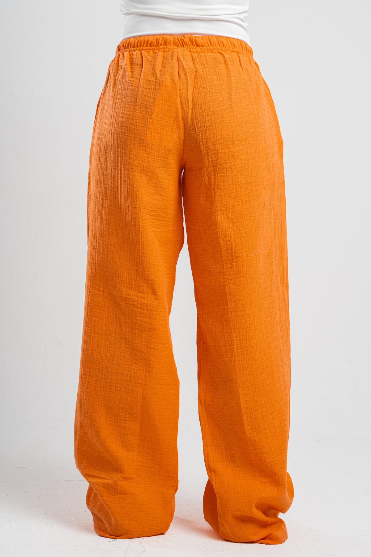 WOMEN LINEN-LOOK PANTS