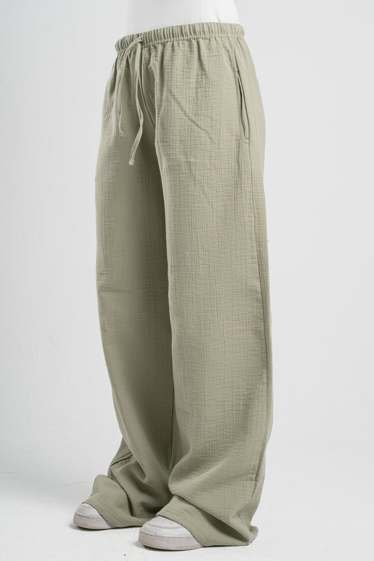 WOMEN LINEN-LOOK PANTS