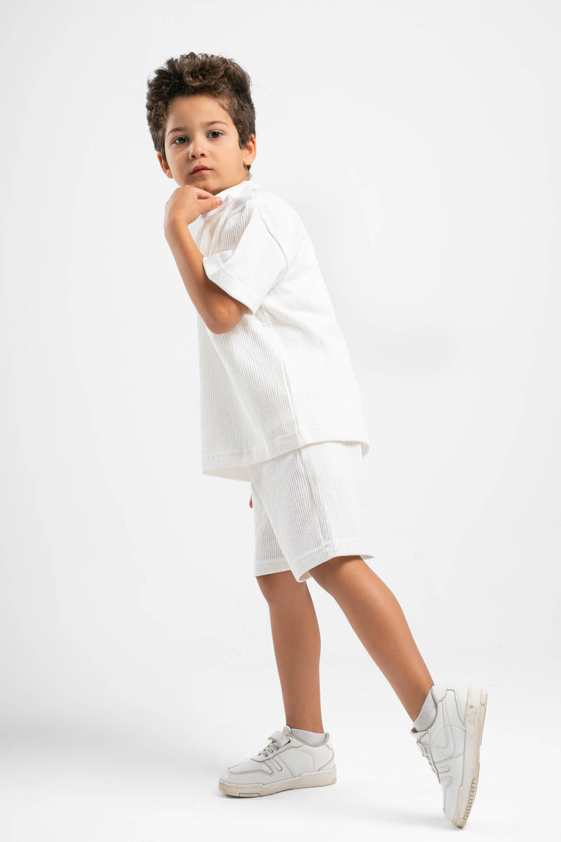 OFF-WHITE LITTLE ONES RIDGED SHORT