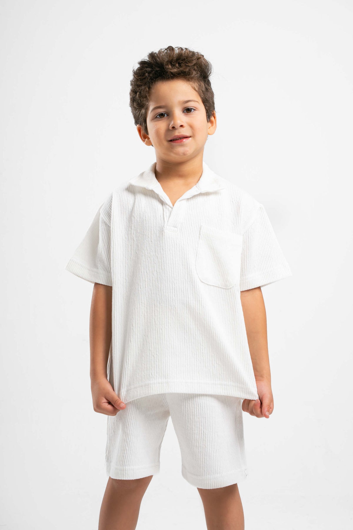 OFF-WHITE LITTLE ONES RIDGED BOX-TEE