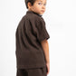 DARK BROWN LITTLE ONES RIDGED BOX-TEE