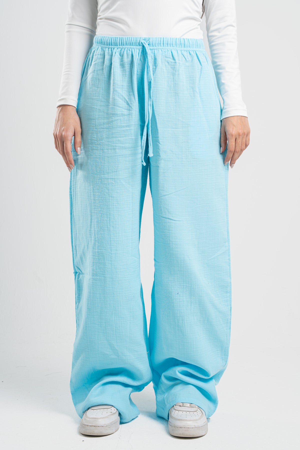 WOMEN LINEN-LOOK PANTS