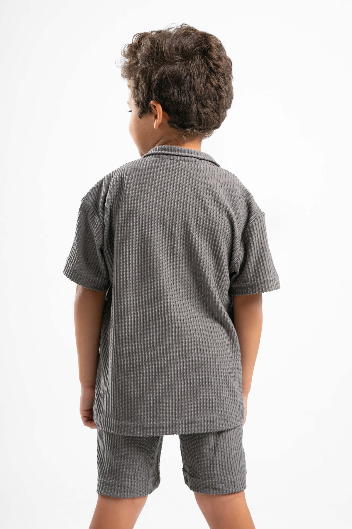 GREY LITTLE ONES MINIMAL RIBBED SHORT