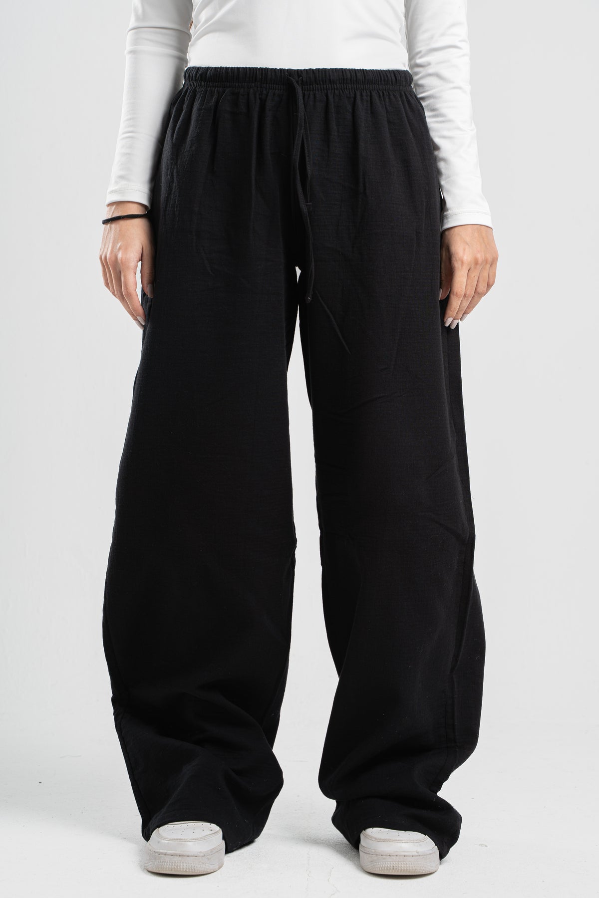 WOMEN LINEN-LOOK PANTS
