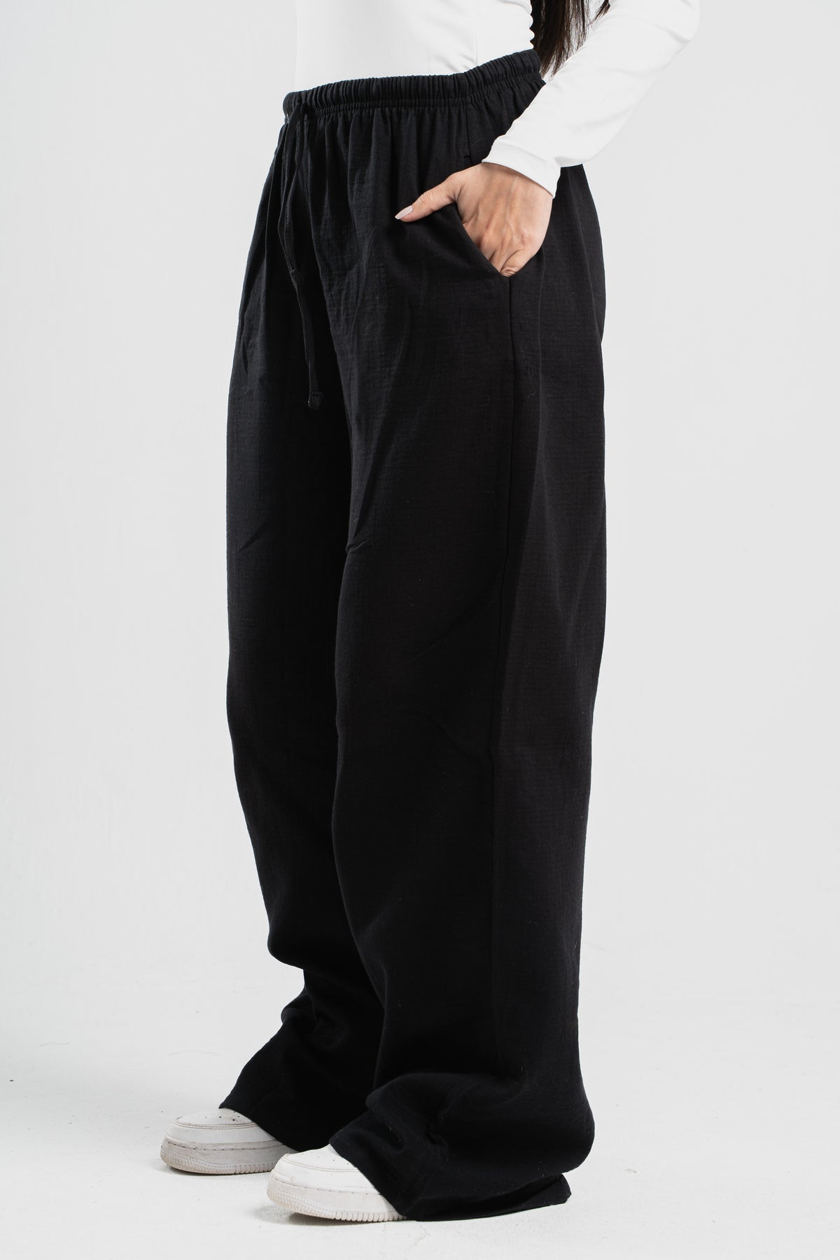 WOMEN LINEN-LOOK PANTS