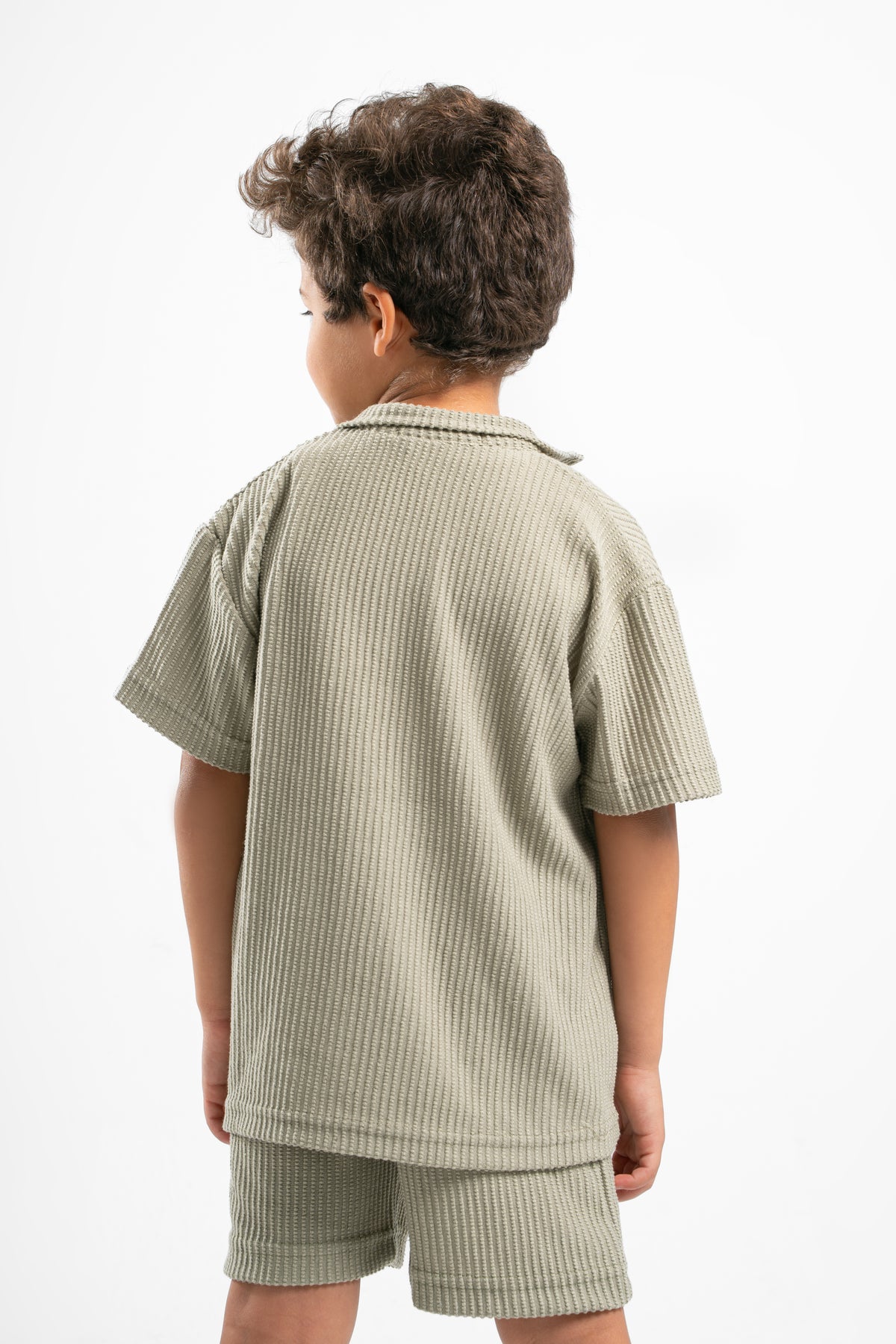 MINT GREEN LITTLE ONES MINIMAL RIBBED BOX-TEE
