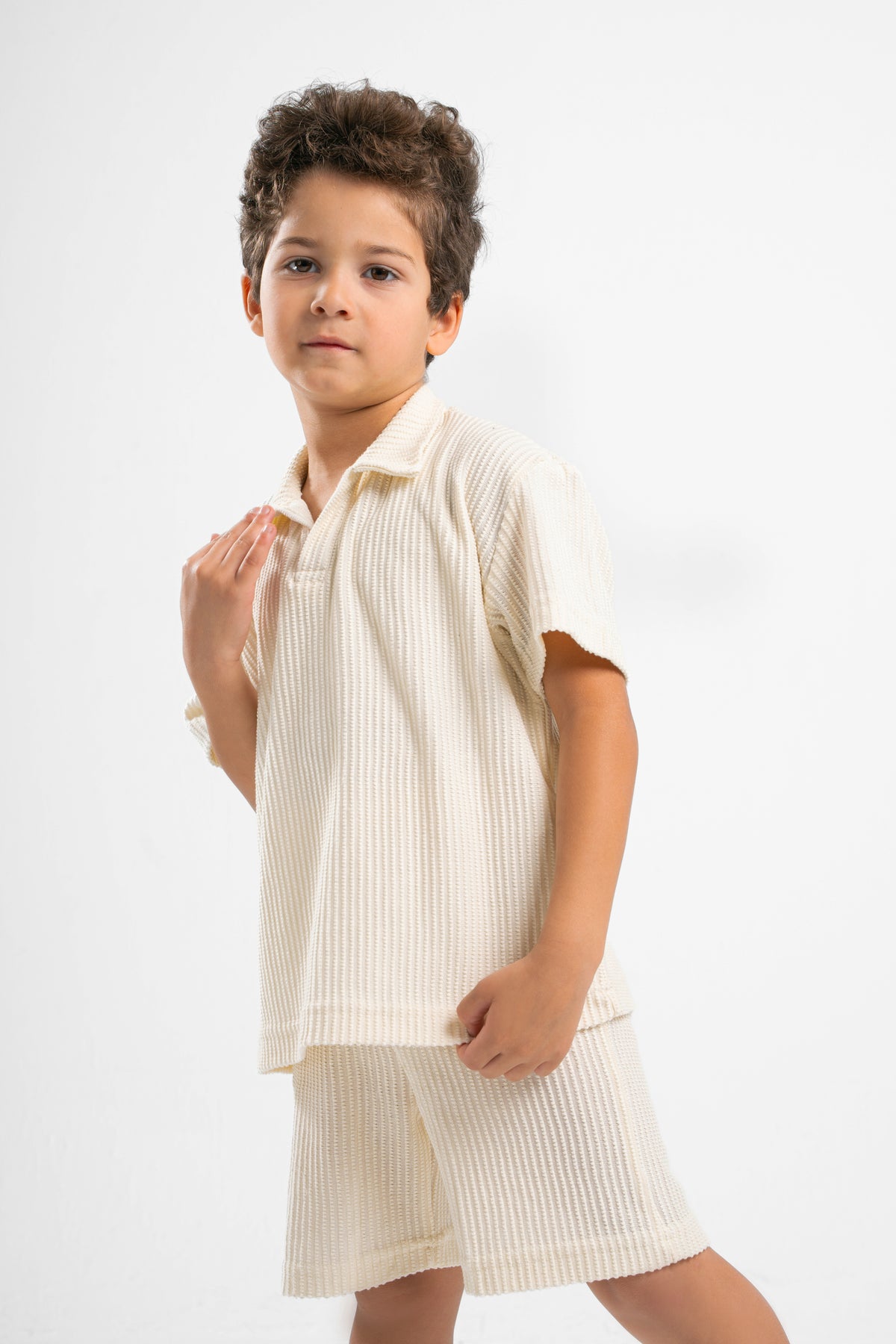 OFF-WHITE LITTLE ONES MINIMAL RIBBED SHORT