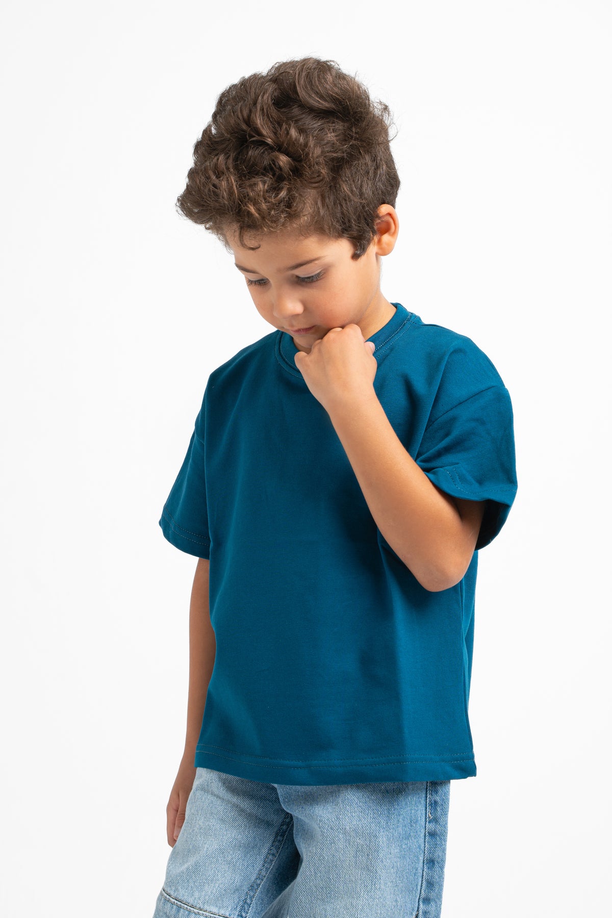 OCEAN BLUE LITTLE ONES SUMMER MELTON BOX-TEE