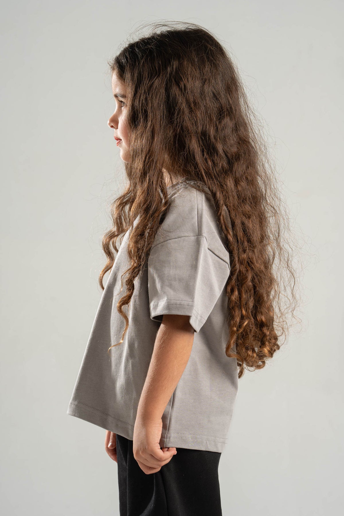 LIGHT GREY LITTLE ONES HEAVY WEIGHT OVERSIZED T-SHIRT