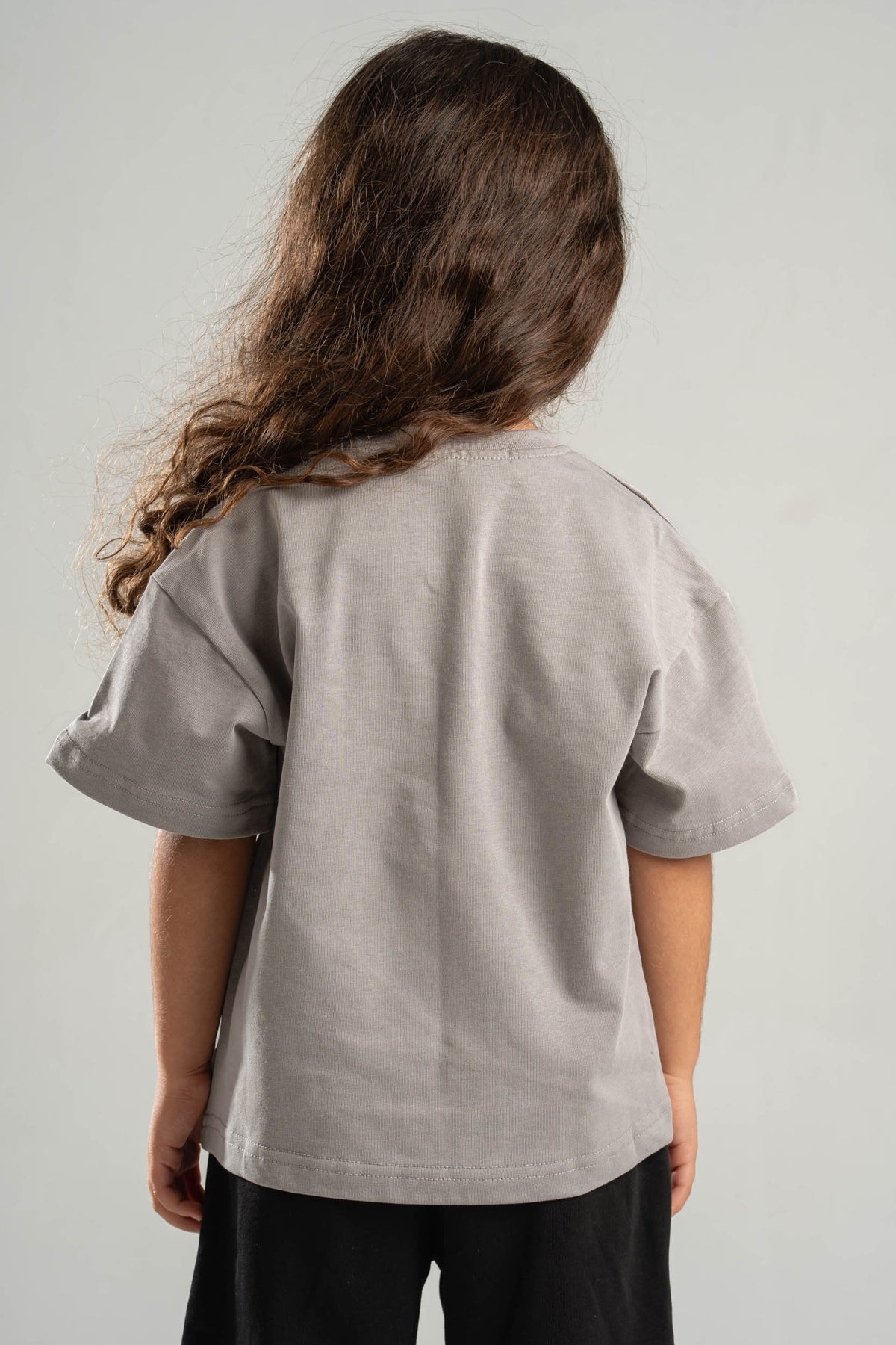 LIGHT GREY LITTLE ONES HEAVY WEIGHT OVERSIZED T-SHIRT