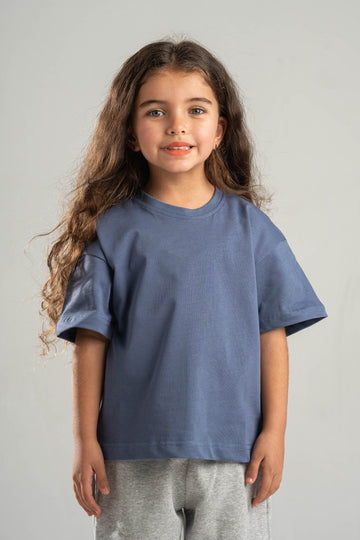 LIGHT NAVY LITTLE ONES HEAVY WEIGHT OVERSIZED T-SHIRT