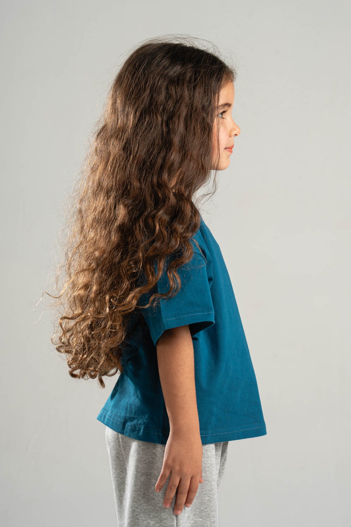 OCEAN BLUE LITTLE ONES HEAVY WEIGHT OVERSIZED T-SHIRT