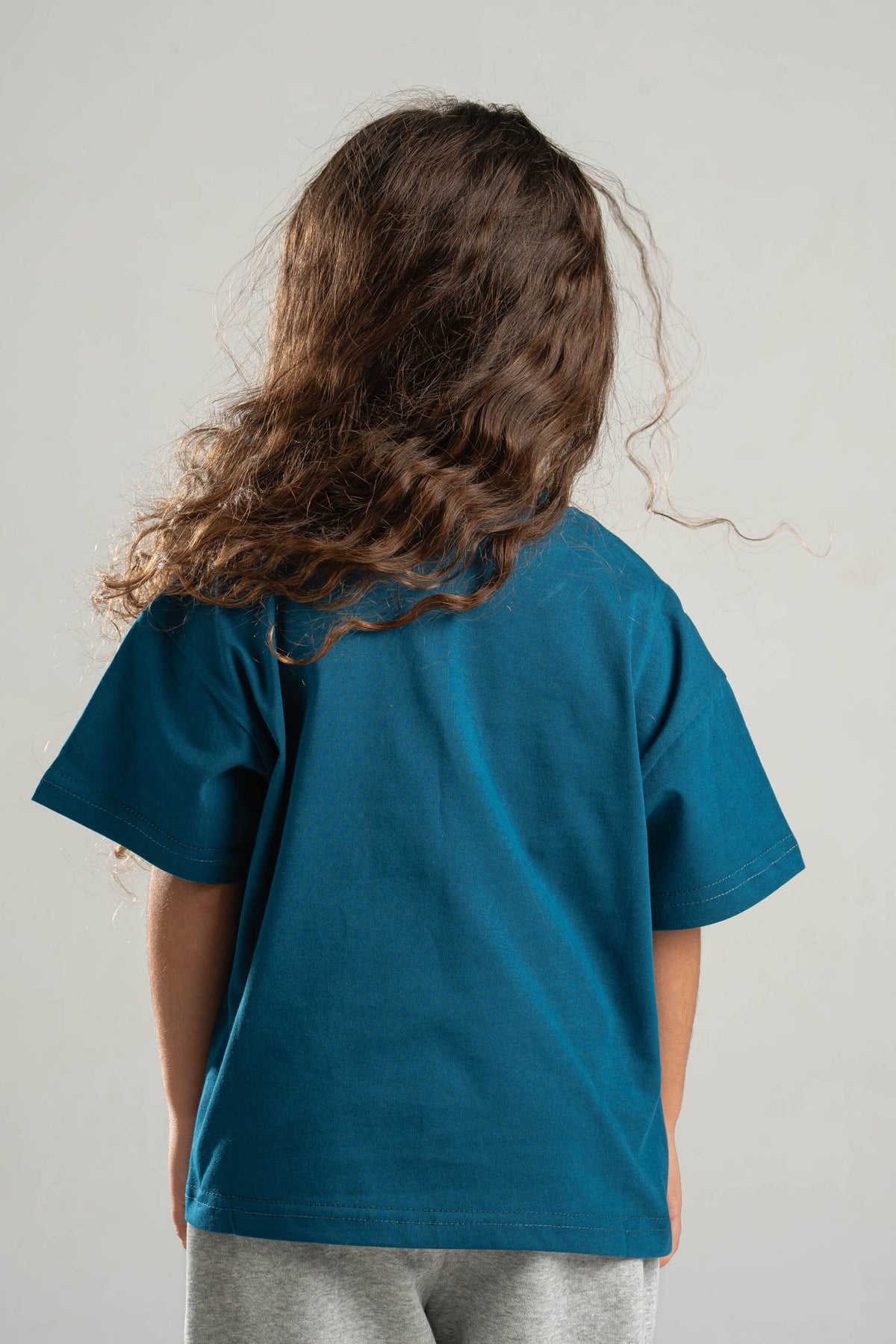 OCEAN BLUE LITTLE ONES HEAVY WEIGHT OVERSIZED T-SHIRT