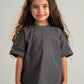 DARK GREY LITTLE ONES HEAVY WEIGHT OVERSIZED T-SHIRT