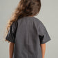 DARK GREY LITTLE ONES HEAVY WEIGHT OVERSIZED T-SHIRT