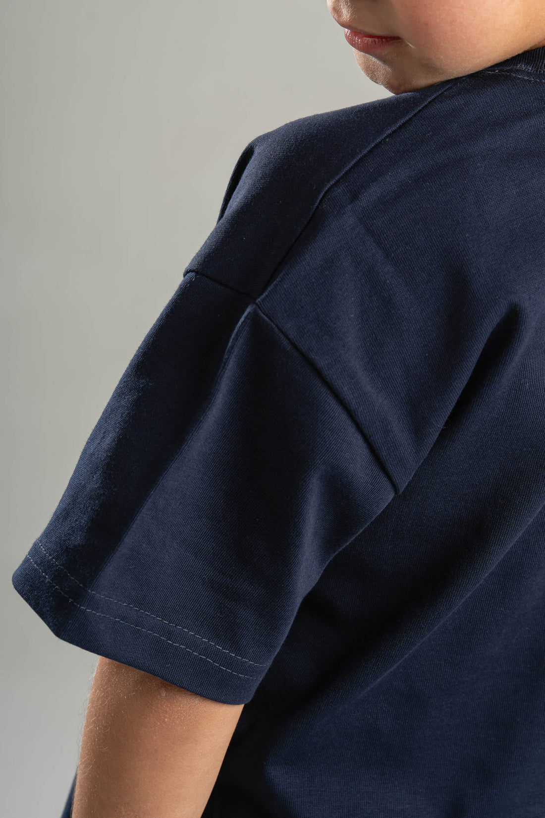 NAVY BLUE LITTLE ONES HEAVY WEIGHT OVERSIZED T-SHIRT