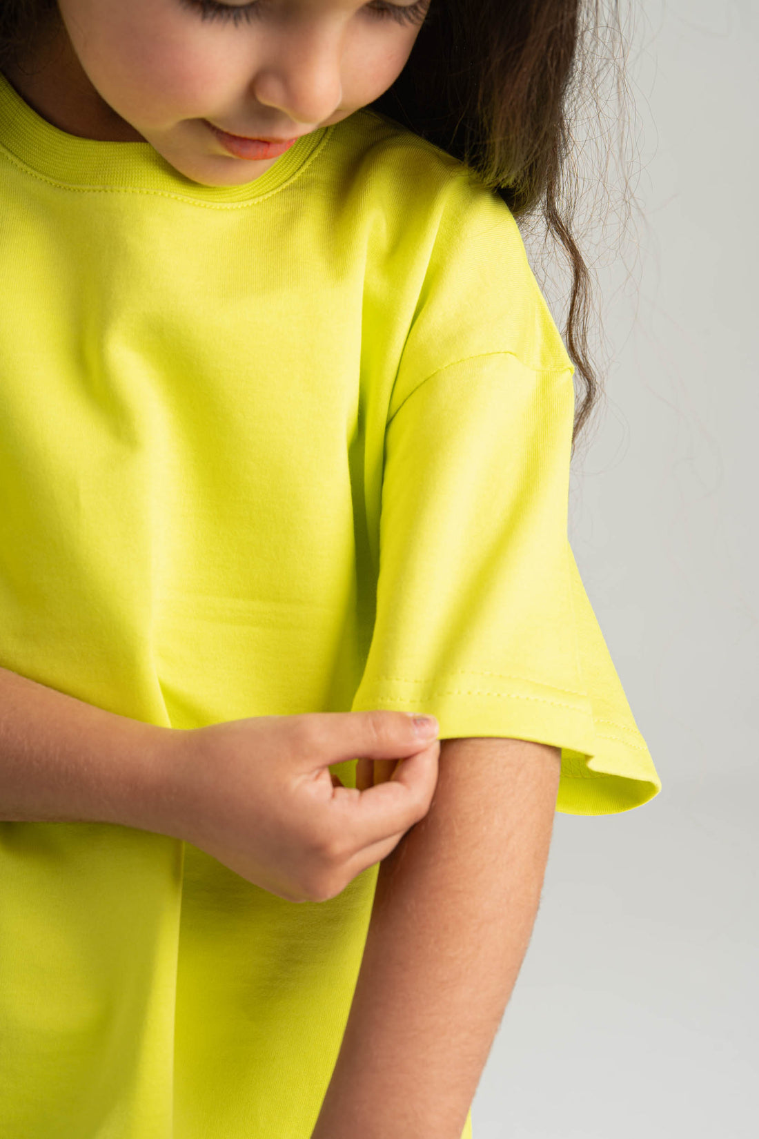 LIME GREEN LITTLE ONES SUMMER MELTON BOX-TEE