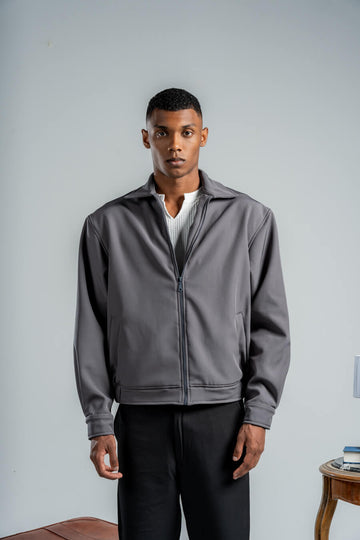 DARK GREY EVERYDAY ZIP-UP JACKET