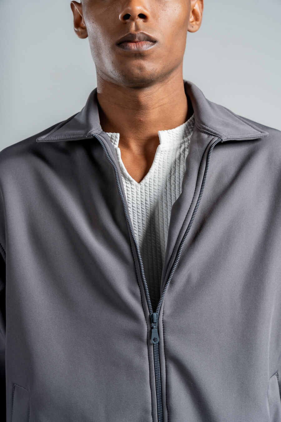DARK GREY EVERYDAY ZIP-UP JACKET