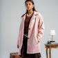WOMEN PINK WOOL COAT