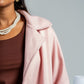 WOMEN PINK WOOL COAT